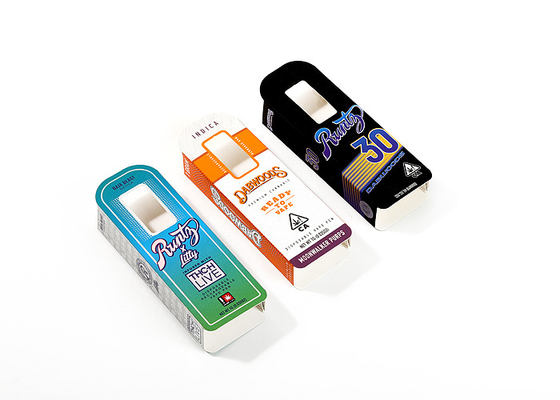 Offset Printing CBD Mini Vape Box , Custom Paper Packaging Box  0.3mm Thickness