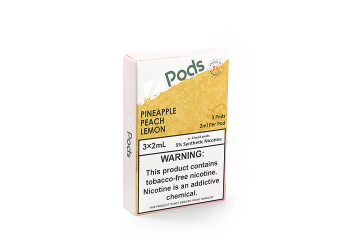 5% Synthetic Nicotine CBD Box Packaging E Cigarette Rectangle Cardboard Box